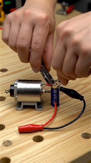 toy Dc Motor works on powering with a AA Battery #mechanictoys #uniquetoys