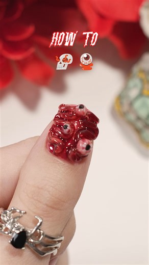 6.1K views · 25 reactions | 3D Halloween Brain Nail Art Tutorial易...