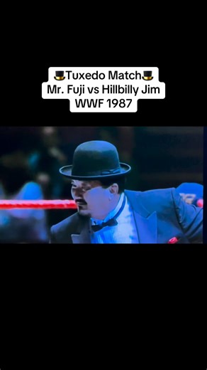 Tuxedo Match Mr. Fuji vs Hillbilly Jim on Wwf Prime Time Wrestling #wwf #wrestling #80swrestling #WWE #wwfwrestling | BLPRooster