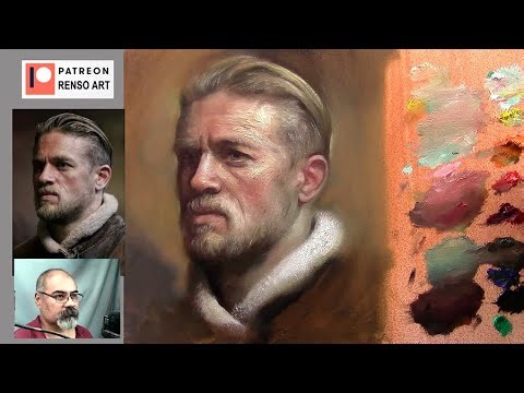Live Session - Alla prima oil painting - Charlie Hunnam