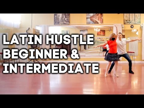 Latin Hustle Basic Steps | Syncopated Ballroom Hustle Freestyle | Hustle Intermediate Patterns
