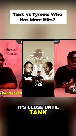 Who Really Has The Best R&B Hits Tank or Tyrese #music #shorts