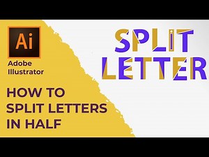 How to Split Letters in Half | Illustrator Tutorial