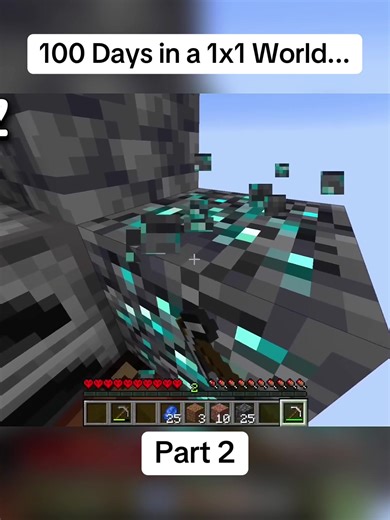 100 Days in a 1x1 World...#foryou #viral #explore #MineCraft #fru