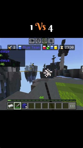 ☠️☠️💀🏆 UNBELIEVABLE 1v4 Clutch in Minecraft Hive Server! 🔥 #viral #trending #minecraft
