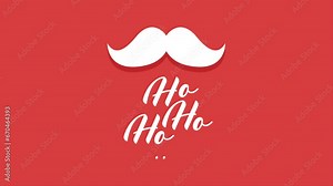 Ho-Ho-Ho sound of Santa Claus's laughter motion. 4k video animated