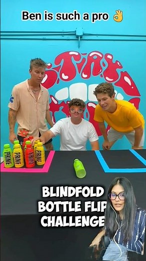 Ben and Cam bottle flip fun 😃 #challenge #funny #benazelart