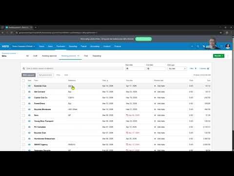 Paying a Bill in Xero