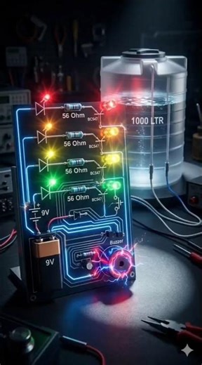 Water Level Indicator Test in Real Water 💧 | Simple DIY Tank Alarm Working!