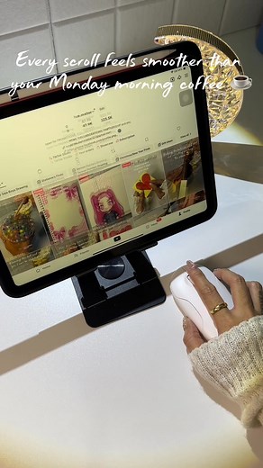 Every scroll feels smoother than your Monday morning coffee ☕ Wireless Mouse Dual-mode Connection Small and Portable Comfortable Silicone Wheel Silent and Rechargeable Low Power Consumption #mouse #ipad #wirelessmouse | HUE.matter