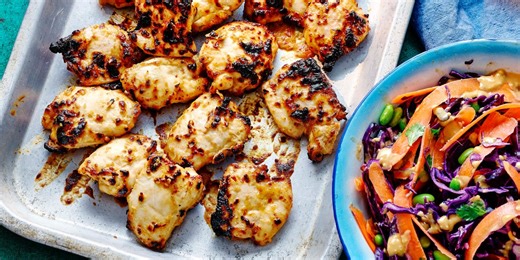 Cheat's satay chicken and salad recipe
