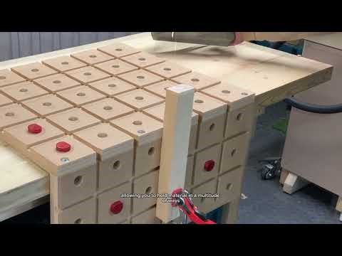 Portable mobile woodworking workbench | CNC machined | perfect workshop set up