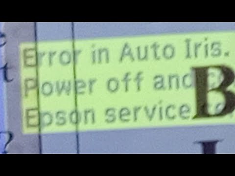 EPSON PROJECTOR #epson auto iris error