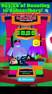 Day 14: Giving Robux to My Subscribers in PLS DONATE! 💸#roblox #plsdonate #robloxgiveaway #robux