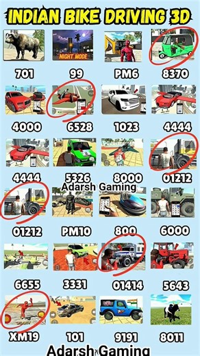 Only Real code 💥 Indian bike driving 3D New cheats code update +plugin cheat code