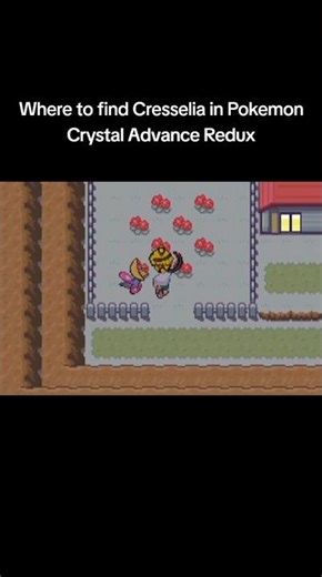 Where to find Cresselia in Pokemon Crystal Advance Redux #tiktok #pokemon #gaming #fyp #shorts