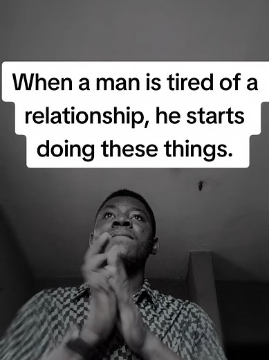 When a man is tired of a relationship, he starts oing these things. ❄️ 1. He Becomes Distant Less calls, fewer texts, shorter replies. 👉 You feel the change without him saying anything. ⸻ 🕰️ 2. He Stops Making Time for You He’s “busy” more often, and you’re no longer a priority. 👉 Effort fades before feelings fully disappear. ⸻ 🗯️ 3. He Gets Easily Irritated Small things start annoying him. 👉 Patience usually drops when interest drops. ⸻ 🔇 4. Communication Breaks Down He avoids deep talks