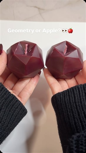 Candle| Melts | Homemade on Instagram: "What does this candle look like to you?🍎🛑👀 #candle #recomended #diy #candlemaking #smallbusiness"
