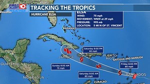 4.8K views · 55 reactions | 11AM Hurricane Elsa Update: Maintains Hurricane strength until it interacts with Hispaniola and Cuba. Early next week it re-emerges in the SE Gulf of Mexico/FL Straits and heads up Florida's west coast and then into SE GA mid week. Could go as far west as PC Beach FL or out to the Atlantic east of Jacksonville by then. | Chris Zelman WALB | Facebook