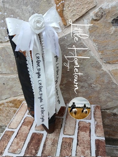 Boot Bow: Bride Western Wedding Decor, Rustic Bridal Accessories - Etsy