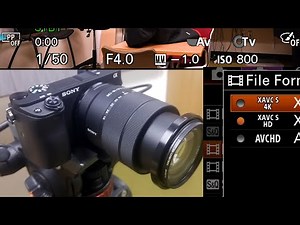 How to Setup the Sony Alpha a6400 Mirrorless Digital Camera for Cinema and Video