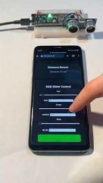 60 Second ESP32 Web Server: Live Distance Sensing & RGB LED Control