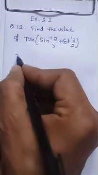 chapter 2 inverse trigonometry exercise 2.2 question number 12 maths by Yogeshwar Sir #trigonometry