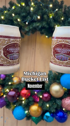 Michigan Bucket List: November 🎅Rooftop Landing @rooftoplandingreindeerfarm 🛍️ Downtown Detroit Markets and Cadillac Lodge Nov 12 @cadillaclodge ❄️GR Chriskindl Markt Opens Nov 19 @christkindlmarktgr 🍺🍷GR International Wine, Beer & Food Fest beer Nov 21 @grwinefestival 🔔Silver Bells Lansing Nov 21 @silverbellsinthecitylansing 🌲Enlighten at Meijer Garden Nov 24 @meijergardens 🎅 Thanksgiving Parade 🍷 Fall Wine Tour 🥾Hiking What are you looking forward to this month? ⬇️ | Hey Michigan