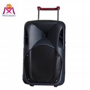 [Hot Item] Portable Pull Rod Type 12inch Battery Speaker with Wheel