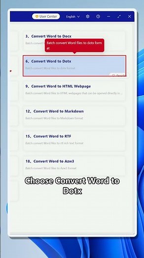 Batch convert Word files to Dotx templates on Windows