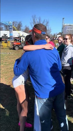 Parker Valby Celebrates After Winning 2023 NCAA Cross Country Women's Title