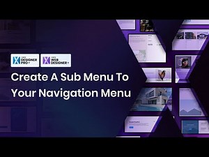 Create A Sub-Menu To Your Website's Navigation Menu | Xara
