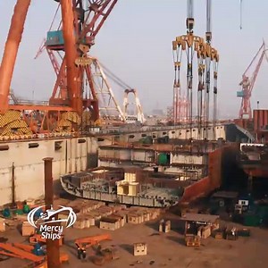 What does it take to build the world’s largest NGO hospital ship? A lot—and it's only the beginning! We are excited to have you join us on this journey. Because of you, fellow families in Africa will have access to medical care that wasn't accessible before. Keep building with us at https://www.mercyships.org/who-we-are/our-ships/the-global-mercy/ #mercyships #globalmercy #buildingtogether | Mercy Ships