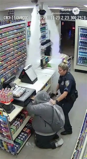 Fire Suppression FAIL Fat Robber Blasted by Powder & Arrested on CCTV 😂🚨 #funny #securitycamera