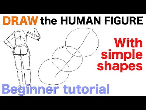 How to DRAW the HUMAN FIGURE with SIMPLE SHAPES Beginners tutorial｜初心者向け人間の体の描き方講座