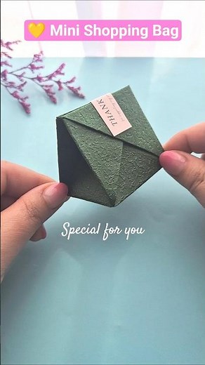 💖 Mini shopping bag for you 🏷 #diy shorts #diycraft #쉽게만들기 #paper diy #쇼핑백접기 #종이접기 #origami #선물포장