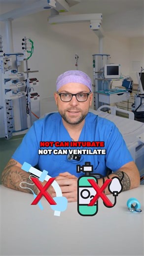 not can intubate, not can ventilate 🌬️❌🏥#krankenhaus #intensivstation #pflege