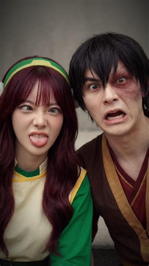 Zuko x EMI as Toph🔥🌍 #toph #zuko #avatarthelastairbender #cosplay