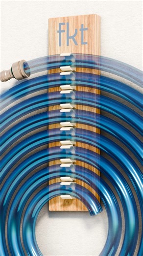 D.I.Y.GROUP on Instagram: "DIY Garden Hose Organiser Using PVC U-Clips #woodworking #tips #trending"