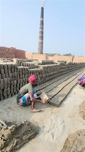 CLAY WORKER MAKING BRICKS #brickseek #buildbetterbricks #skills #construction #bricks #make