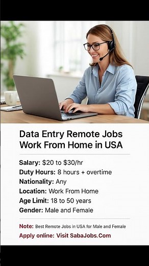 Data Entry Remote Jobs in the USA | $20–30 Per Hour |