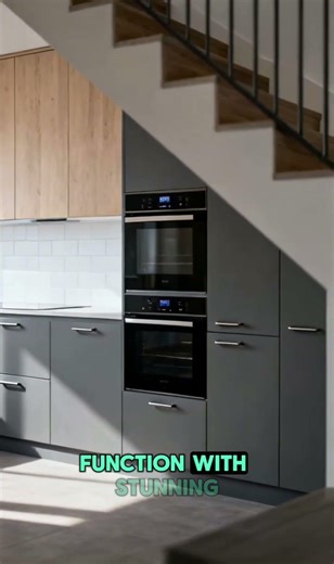 Modern Under-Stair Kitchen Design That Maximizes Every Inch 🏡✨ #smarthomedesign #moderninterior