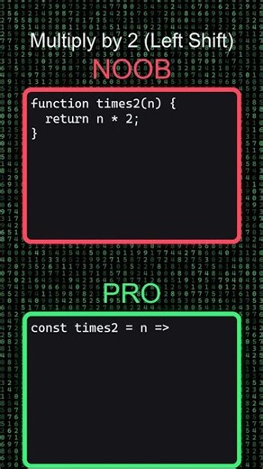 Noob vs Pro: Multiply by 2 (Left Shift)