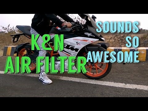 KTM RC 390/Duke 390 With K&N Air Filter ( Make your bike sound like a proper Race Machine)