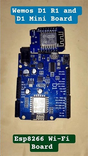 Wemos D1 R1 and D1 Mini Board #youtubeshorts #arduinotutorial #wemos #d1 #r1 #mini #arduino #viral