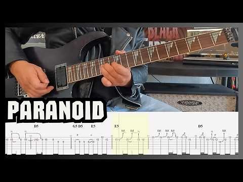 Black Sabbath - Paranoid Guitar with Tabs [Lesson, Tutorial, Riffs and Solo]