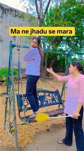 Ma ne jhadu se mara 😱 #shorts#funny#comedy#trending🙏🙏please subscribe Geetabishambarvlogs,