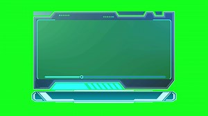 Download Futuristic panel hud with green screen chroma for free