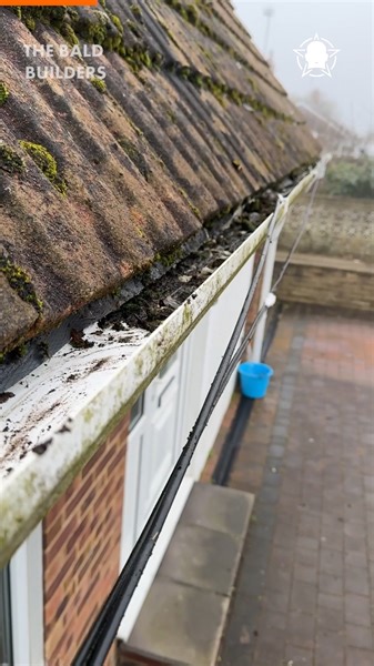 Removing clutter from your gutter day in day out 😂 | The Bald Builders