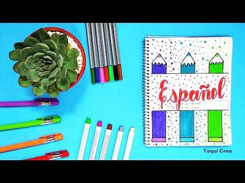 PORTADA para Cuaderno de ESPAÑOL 📚